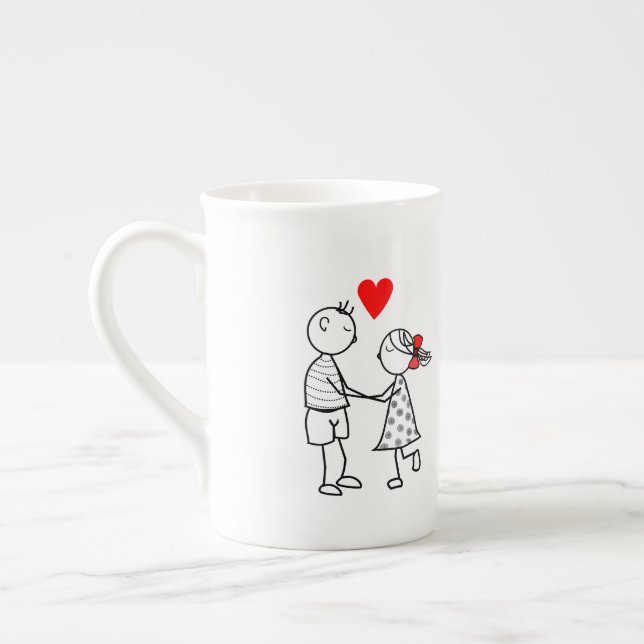 Cute Couple Mug - Customisable (Left)