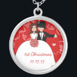 Cute Couple Musical Wedding 1st Christmas Necklace<br><div class="desc"></div>