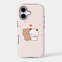 Cute couple Panda Bear love, Pink