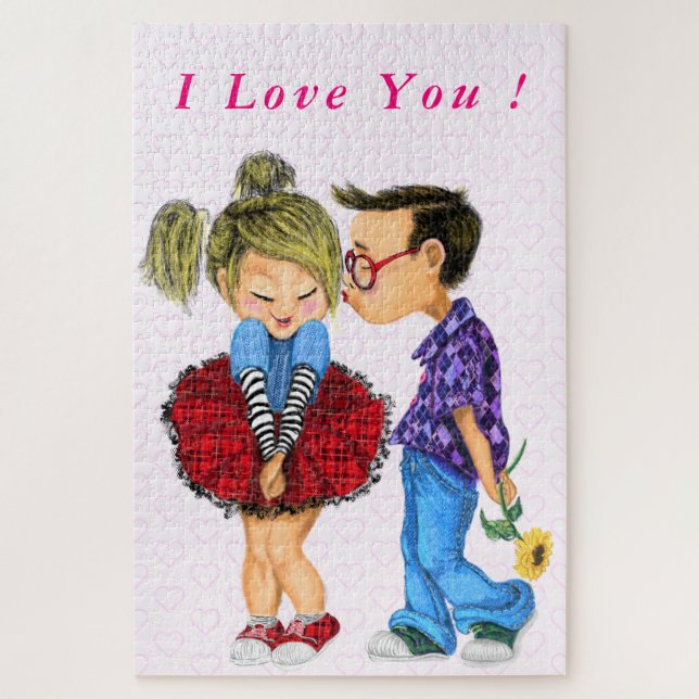 Cute Couple Puzzle - I Love You (Vertical)