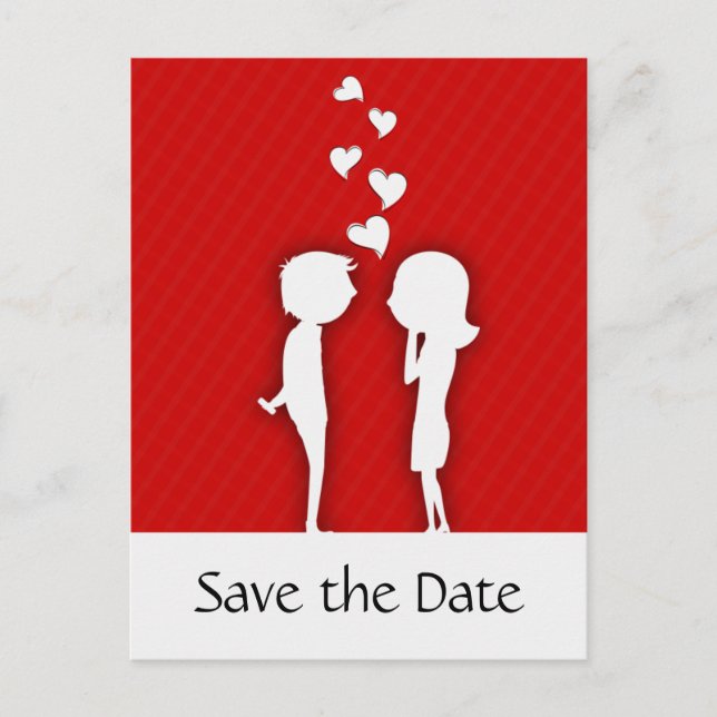 Cute Couple Save the Date Wedding Announcement (Front)