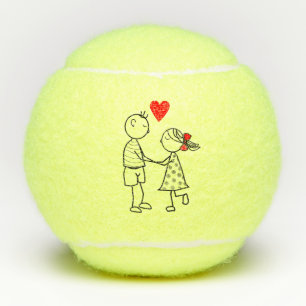 Cute Couple Tennis Balls Love