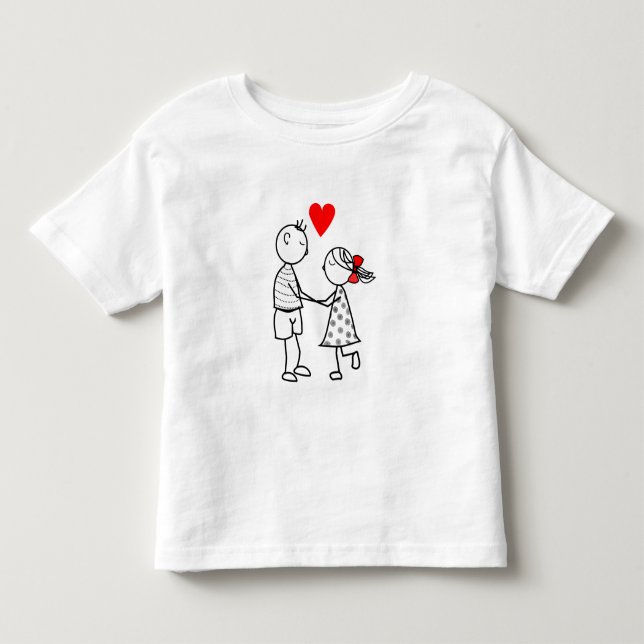 Cute Couple Toddler T-shirt (Front)