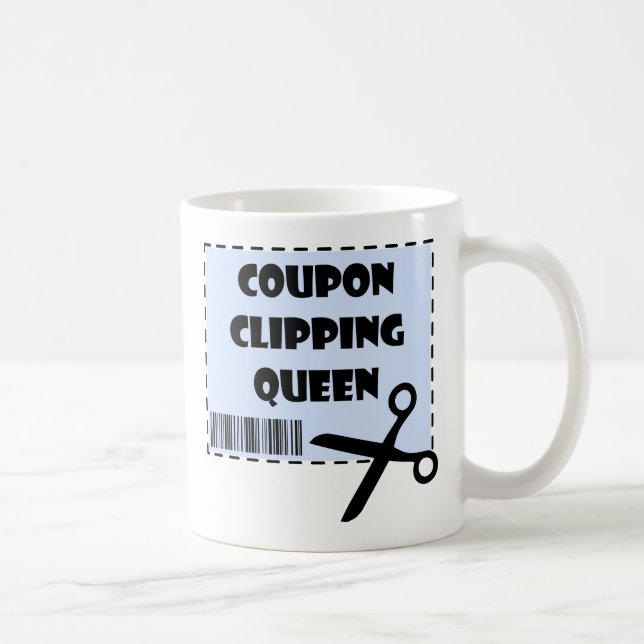 Cute Coupon Clipping Queen Saying Coffee Mug (Right)