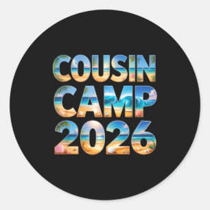 Cute cousin camp 2026 crew family reunion trip classic round sticker
