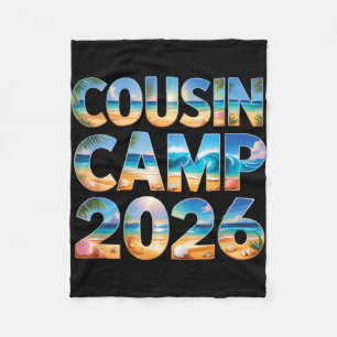 Cute cousin camp 2026 crew family reunion trip fleece blanket