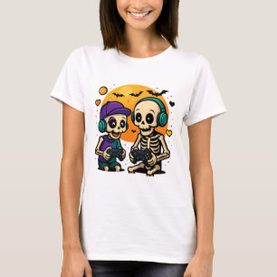 Cute Cousin Crew Skeleton Gamer Halloween Video Ga T-Shirt