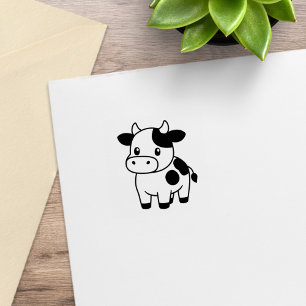 Cute Cow 1x1 Rubber Stamp