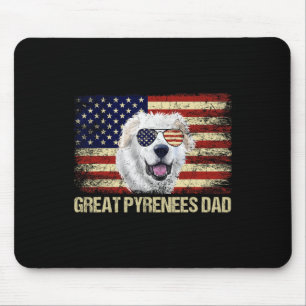 Cute Cow 4th Of July Floral Usa Patriotic Cow Love Mouse Pad