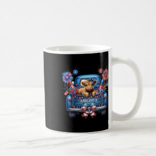 Cute Cow 4th Of July Usa Flag Patriotic Cow Farmer Coffee Mug