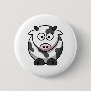 Cute Cow 6 Cm Round Badge