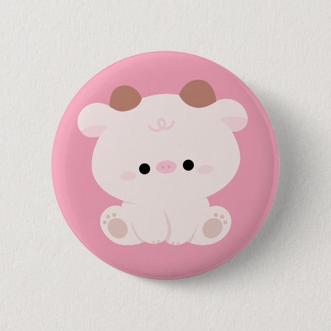 Cute Cow 6 Cm Round Badge (Front)