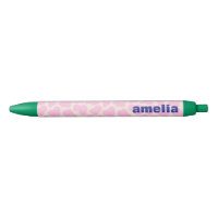 Cute Cow Animal Print Pattern Pink Green Name