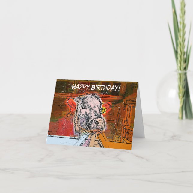 CUTE COW CARD (Front)