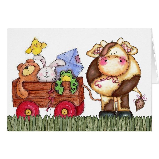 Cute cow Card (Front Horizontal)