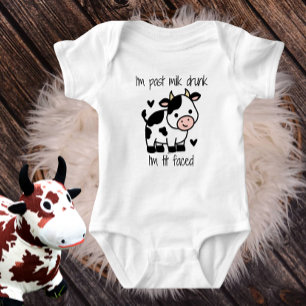 Cute Cow Cartoon Baby Bodysuit