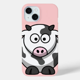 Cute Cow Cartoon Character iPhone 15 Case