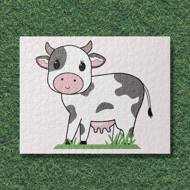 Cute Cow Cartoon Puzzle (Cute Cow Cartoon Puzzle)
