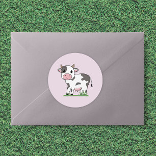 Cute Cow Cartoon Sticker
