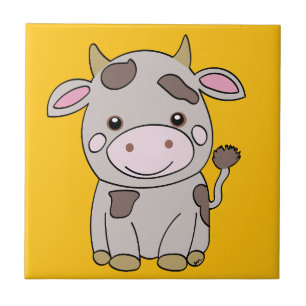 Cute cow ceramic tile