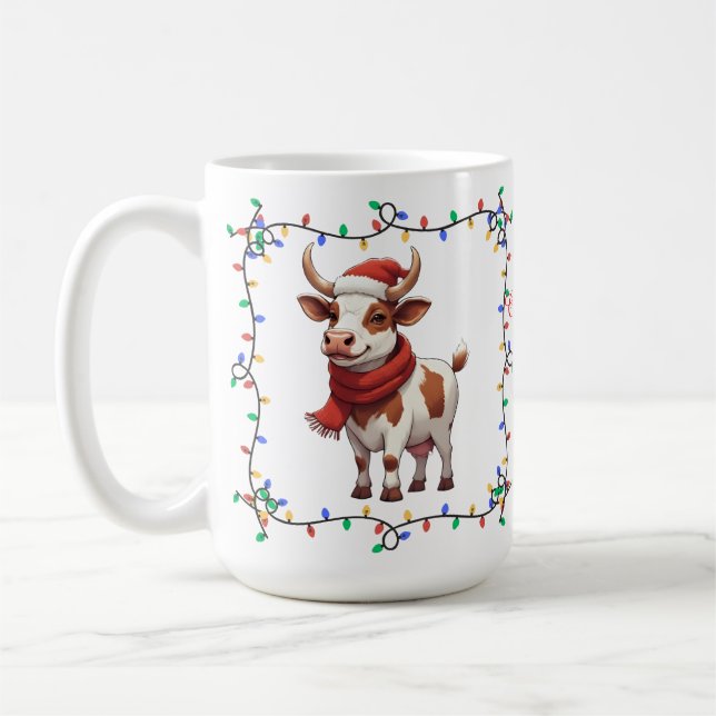 Cute Cow Christmas Mug (Left)