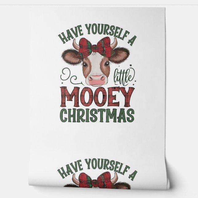 Cute Cow Christmas  Wallpaper (Unrolling)