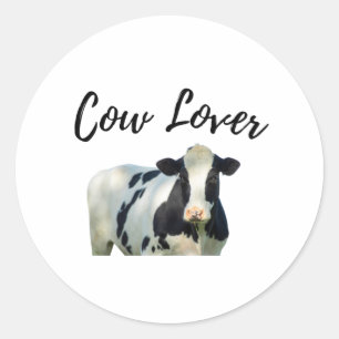 Cute Cow  Classic Round Sticker