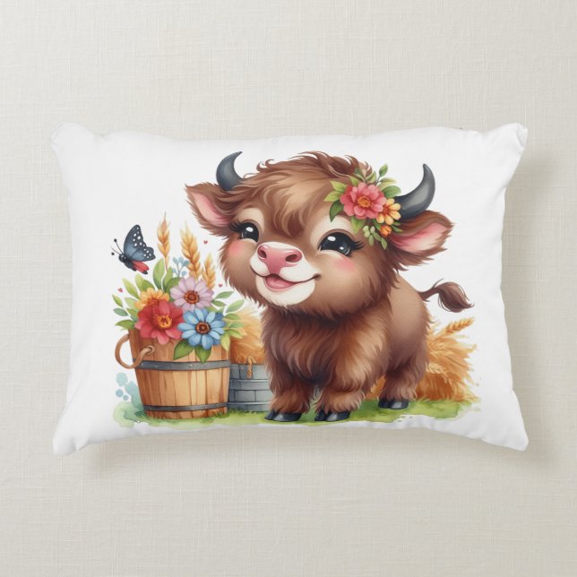 Cute Cow Decorative Cushion (Front)