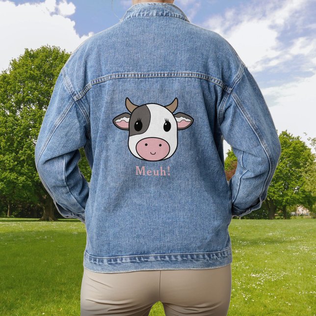 Cute Cow Denim Jacket (Cute Cow Denim Jacket)