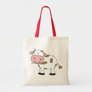 Cute Cow Design Adorable Farm Animal Art for Cow Tote Bag