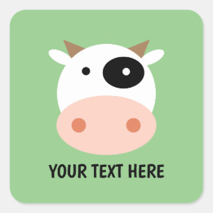 Cute cow drawing cartoon stickers