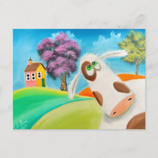 CUTE COW FACE Gordon Bruce art Postcard