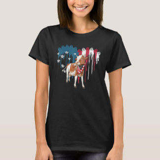 Cute Cow Flag American Heart T-Shirt