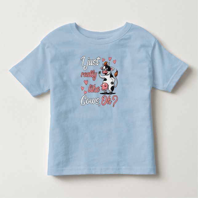 Cute Cow Funny Farm Ranch Animal Toddler T-Shirt (Front)