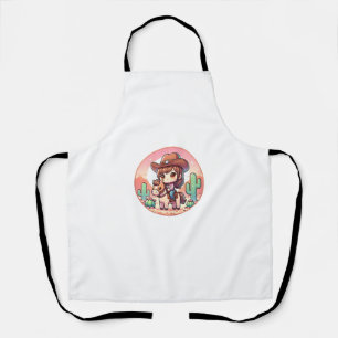 Cute Cow Girl Horse Riding Cowgirl Sunset Rider _2 Apron