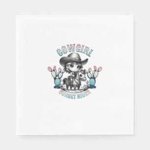 Cute Cow Girl Horse Riding Cowgirl Sunset Rider _4 Napkin