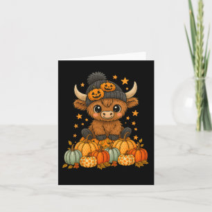 Cute Cow Halloween Pumpkin Fall Moo I Mean Boo Card