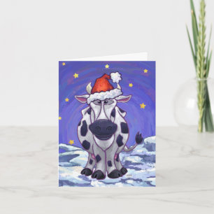 Cute Cow Holiday Card
