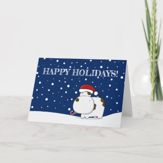 Cute Cow Holiday Christmas Card