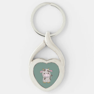 Cute cow key ring