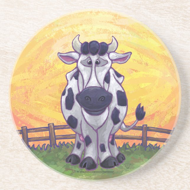 Cute Cow Kitchen Accessories Coaster (Front)