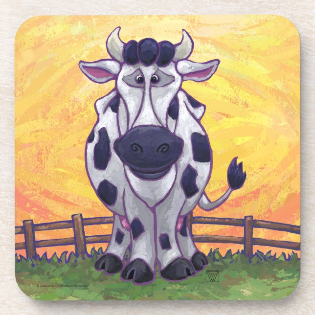 Cute Cow Kitchen Accessories Coaster (Front)