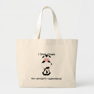 Cute Cow Large Tote Bag