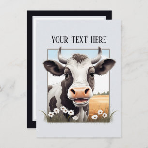 Cute cow lovers add message any purpose  card