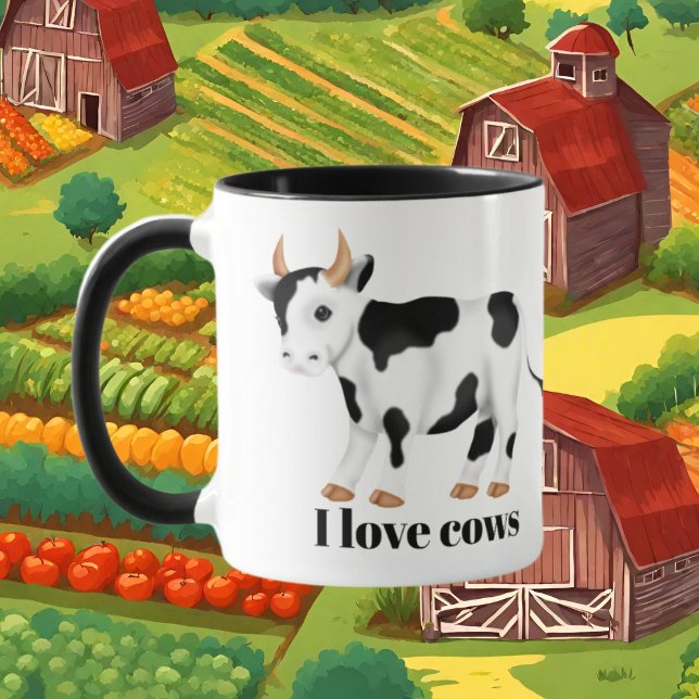 Cute cow lovers add monogram mug (Creator Uploaded)