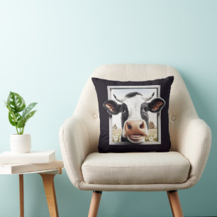 Cute cow lovers farm animal cushion
