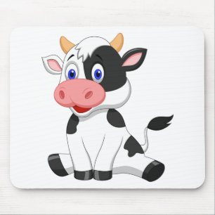 Cute cow mouse pad
