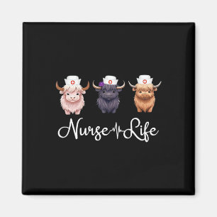 Cute Cow Nurse Life Farm Animal Lover Nursing  Magnet