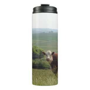 Cute Cow on the Farm Thermal Tumbler