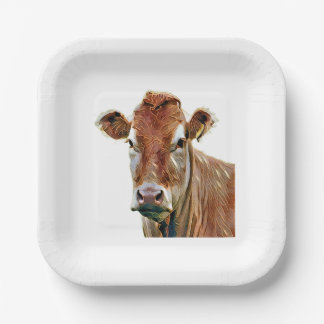 CUTE COW PAPER PLATE
